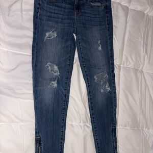 American Eagle Outfitters Dark Blue Ripped Jeans